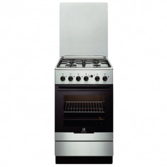 Aragaz Electrolux EKG51154OX Gaz 4 Arzatoare Aprindere integrata Grill Rotisor 50 cm Inox foto