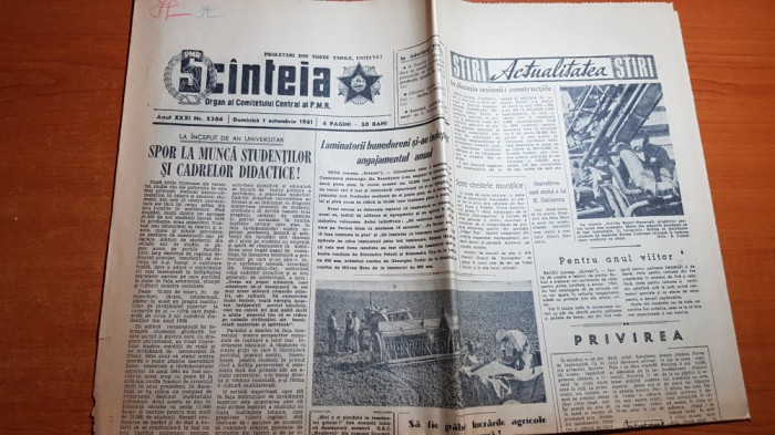 ziarul scanteia 1 octombrie 1961-articol si foto despre orasul craiova