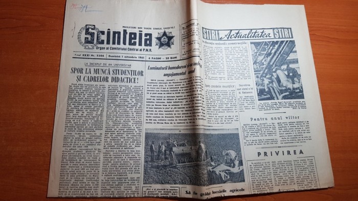 ziarul scanteia 1 octombrie 1961-articol si foto despre orasul craiova