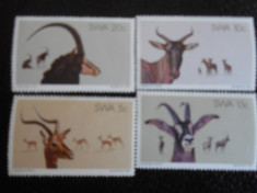 Serie timbre fauna animale nestampilate SWA timbre filatelice postale foto