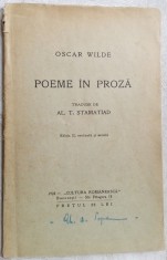 OSCAR WILDE: POEME IN PROZA TRADUSE DE AL. T. STAMATIAD/ed II rev. &amp; marita/1928