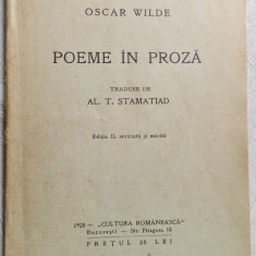OSCAR WILDE: POEME IN PROZA TRADUSE DE AL. T. STAMATIAD/ed II rev. & marita/1928