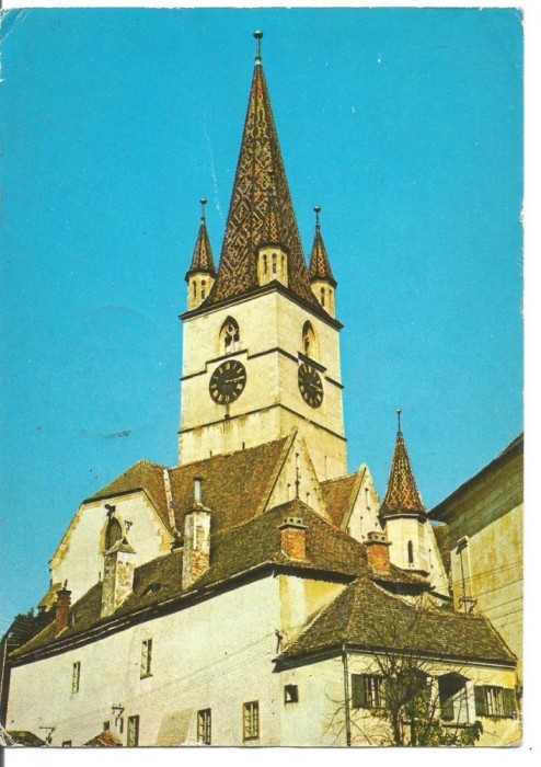 (A)carte postala(marca fixa)-SIBIU-Catedrala evanghelica