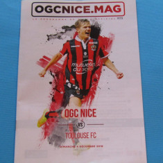 Program meci fotbal OGC NICE - TOULOUSE FC (Franta 04.12.2016)