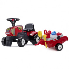 Tractoras Baby Power Master cu Remorca, Forme Nisip, Lopata, Grebla si Stropitoare foto