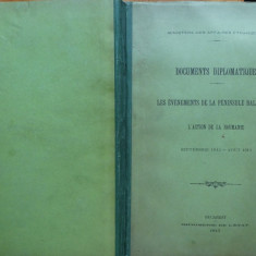 Documente diplomatice ; Even. din Peninsula Balcanica , Actiunea Romaniei , 1913