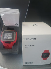 Ceas Sport Nixon barbatesc Supertide Red nou, original foto