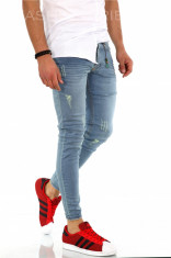 Blugi slim fit - barbati conici skinny casual - COLECTIE NOUA - A1345 foto