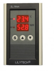 Termostat higrostat electronic controler temperatura umiditate AC DC 12 foto