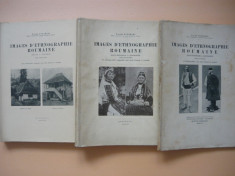 TACHE PAPAHAGI - IMAGES D&amp;#039;ETHNOGRAPHIE ROUMAINE - 3 VOLUME - 1928 - 1934 foto