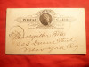 Carte Postala SUA circulat 1889, Circulata, Printata