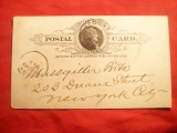 Carte Postala SUA circulat 1889, Circulata, Printata