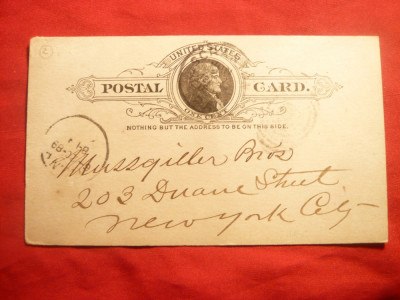Carte Postala SUA circulat 1889 foto