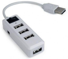Hub USB Gembird 4 port USB 2.0 (Alb) foto