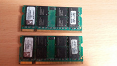 KIT Memorie Laptop Kingston Sodimm PC2 DDR2 4 GB 666 Mhz 2 x 2 GB Garantie 12 Lu foto