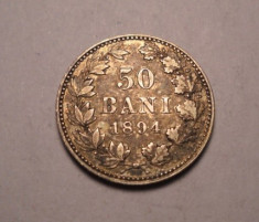 50 bani 1894 Piesa de Colectie foto