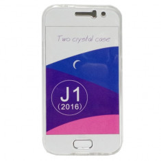 Husa protectie IMPORTGSM pentru Samsung Galaxy J1 2016 (J120), Plastic, Protectie Fata/Spate-360Grade, Ultra Slim, Transparenta foto