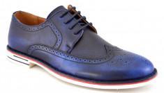Pantofi barbatesti bleumarin eleganti vintage foto