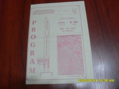 Program Avintul Reghin - Ind. S.C. Turzii foto