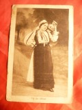 Ilustrata Femeie in Costum National- din Saliste ,interbelica Ed. Dadirlat Salis