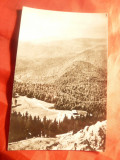 Ilustrata -Muntele Rosu - Vedere de pe Zaganu circulat 1966