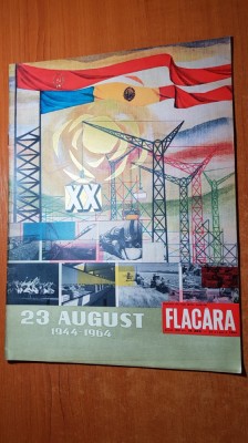 revista flacara 22 august 1964-20 de ani de la 23 august-foto si articole foto