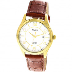 Ceas barbatesc Timex Indiglo auriu Leather Quartz T2P449 foto