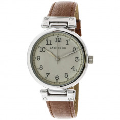 Ceas dama Anne Klein argintiu Leather Japanese Quartz AK-2253CRRU foto