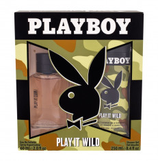 Apa de toaleta Playboy Play It Wild For Him Barbatesc 60ML Apa de toaleta 60 ml + Gel de dus 250 ml foto