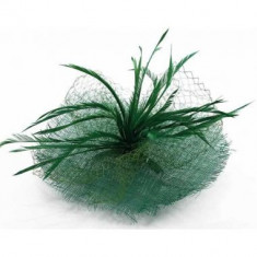 Green Mesh Hat Feather Fascinator - LSH00118 foto