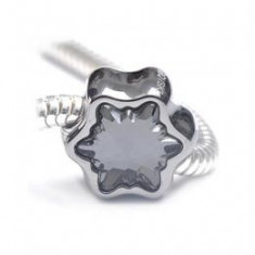 Talisman din Cristale Swarovski, Brie, Charm, Pandantiv, Compatibil Bratari Pandora, Silver Night foto