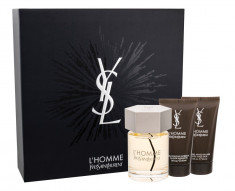 Apa de toaleta Yves Saint Laurent L&amp;#039;Homme Barbatesc 100ML Edt 100ml + 50ml After shave balm + 50ml Gel de dus foto