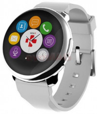 Smartwatch MyKronoz ZeRound, Ecran Touchscreen TFT 1.22inch, Bluetooth (Argintiu/Alb) foto
