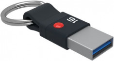 Stick USB Emtec Nano Ring T100 16GB USB 2.0 (Negru/Gri) foto
