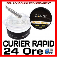 GEL UV TRANSPARENT (CLEAR) CANNI 15ML - CONSTRUCTIE MANICHIURA, UNGHII FALSE GEL foto