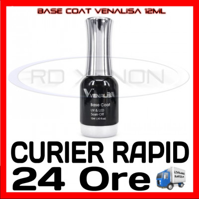 BASE COAT VENALISA 15ML - MANICHIURA UNGHII FALSE GEL UV, FRENCH - CALITATE MAX foto