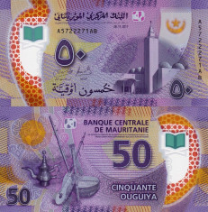 MAURITANIA 50 ouguiya 2017 polymer UNC!!! foto