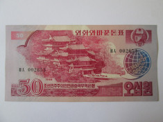 Coreea de Nord 50 Won 1988 pentru vizitatorii din tarile socialiste/comuniste foto