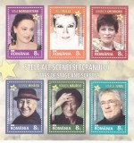 % SUB NOMINAL!!2017 ACTORI,TEATRU SI FILM,BLOC,NEUZAT,MNH,ROMANIA.