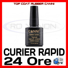 TOP COAT UV RUBBER CANNI 7.3ML - MANICHIURA UNGHII FALSE GEL UV FRENCH foto