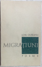 ION OLTEANU-MIGRATIUNI:POEME/debut 1971/pref.PETRU COMARNESCU/dedicatie-autograf foto