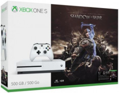 Consola Microsoft Xbox One S 500GB + Shadow of War (Alba) foto