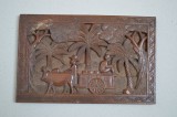 Basorelief in lemn scena exotica