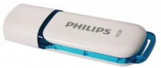 Stick USB Philips Snow Edition, 16GB, USB 2.0 (Alb/Albastru) foto