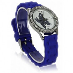 - LSW0018- Blue Womens Butterfly Diamante Watch foto