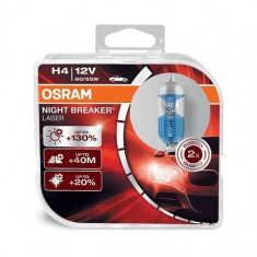 Set 2 becuri Osram H4 Night Breaker Laser (+130 lumina) 12V 55W 64193NBL-HCB foto