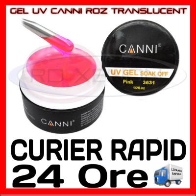 GEL UV ROZ TRANSLUCENT CANNI 15ML - CONSTRUCTIE MANICHIURA, UNGHII FALSE GEL foto