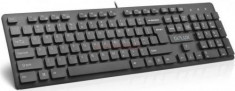 Tastatura Delux KA150U USB, US layout (Neagra) foto