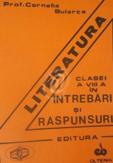 Literatura clasei a VIII-a in intrebari si raspunsuri foto