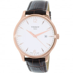 Ceas Tissot barbatesc Tradition T063.610.36.037.00 auriu roze auriu Leather Swiss Quartz Dress foto